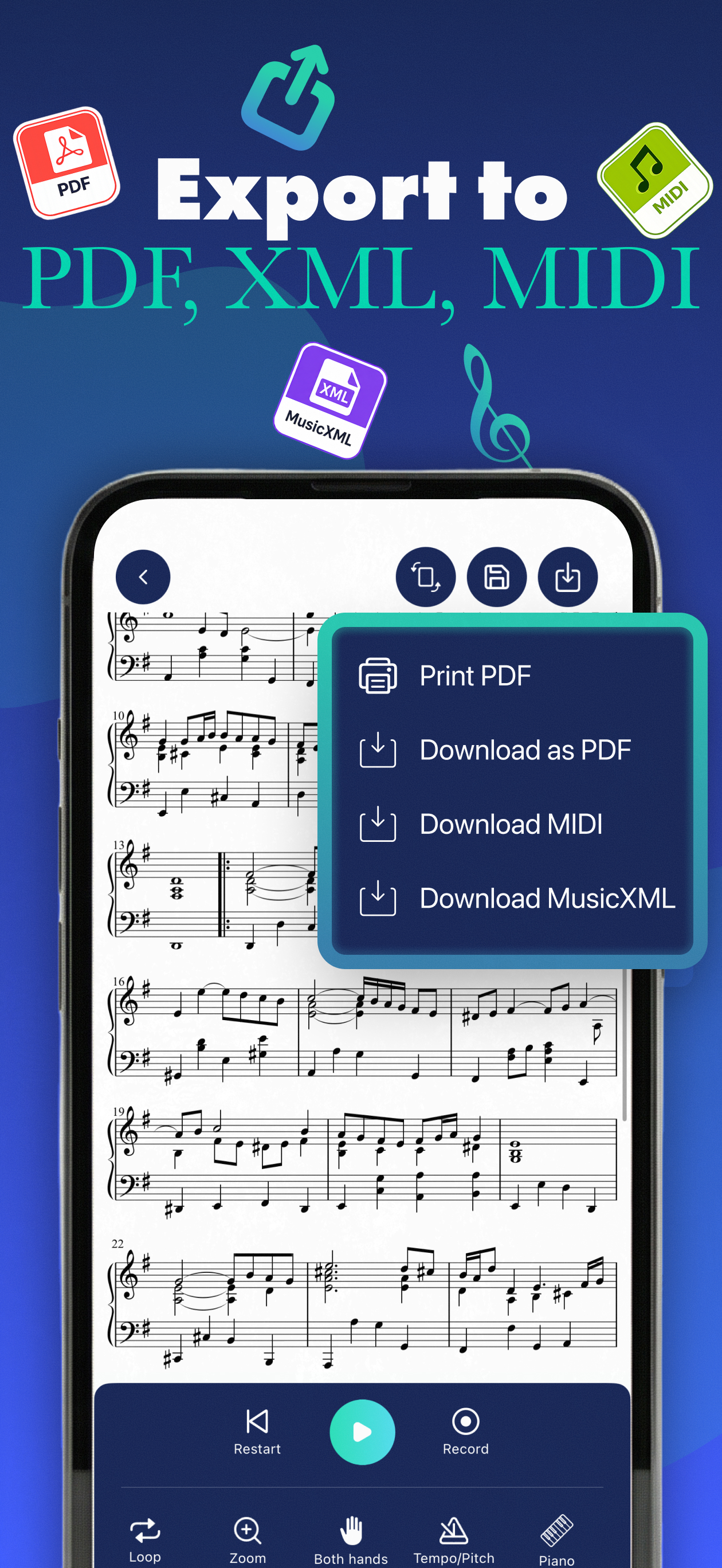 Sheet Music Reader Halbestunde screenshot 3
