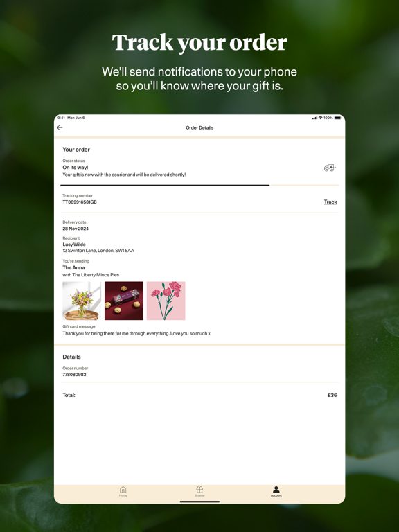 Bloom & Wild - Flowers & Gifts iPad screenshot 6 - Shopping app