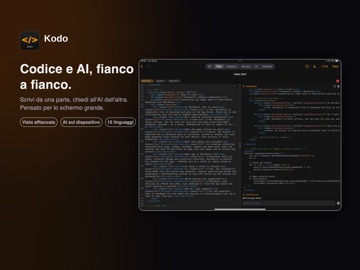 Kodo: editor codice AI e IDE iPad screenshot 2
