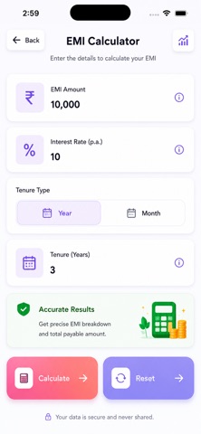 EMI Calculator : Loan Managers Screenshot 2 of 3