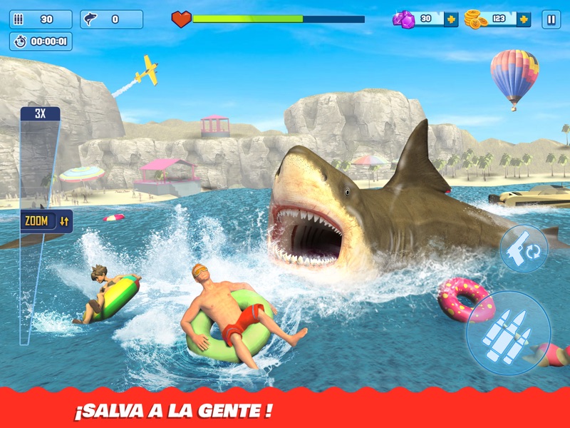 Juegos de caza de tiburones 3D screenshot 9