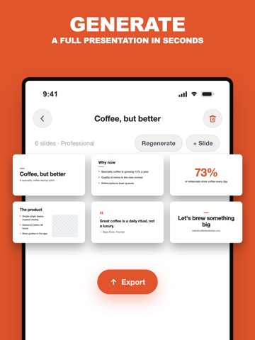 SlideLab: AI Presentation iPad screenshot
