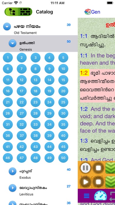 Malayalam English Audio Bible Screenshot