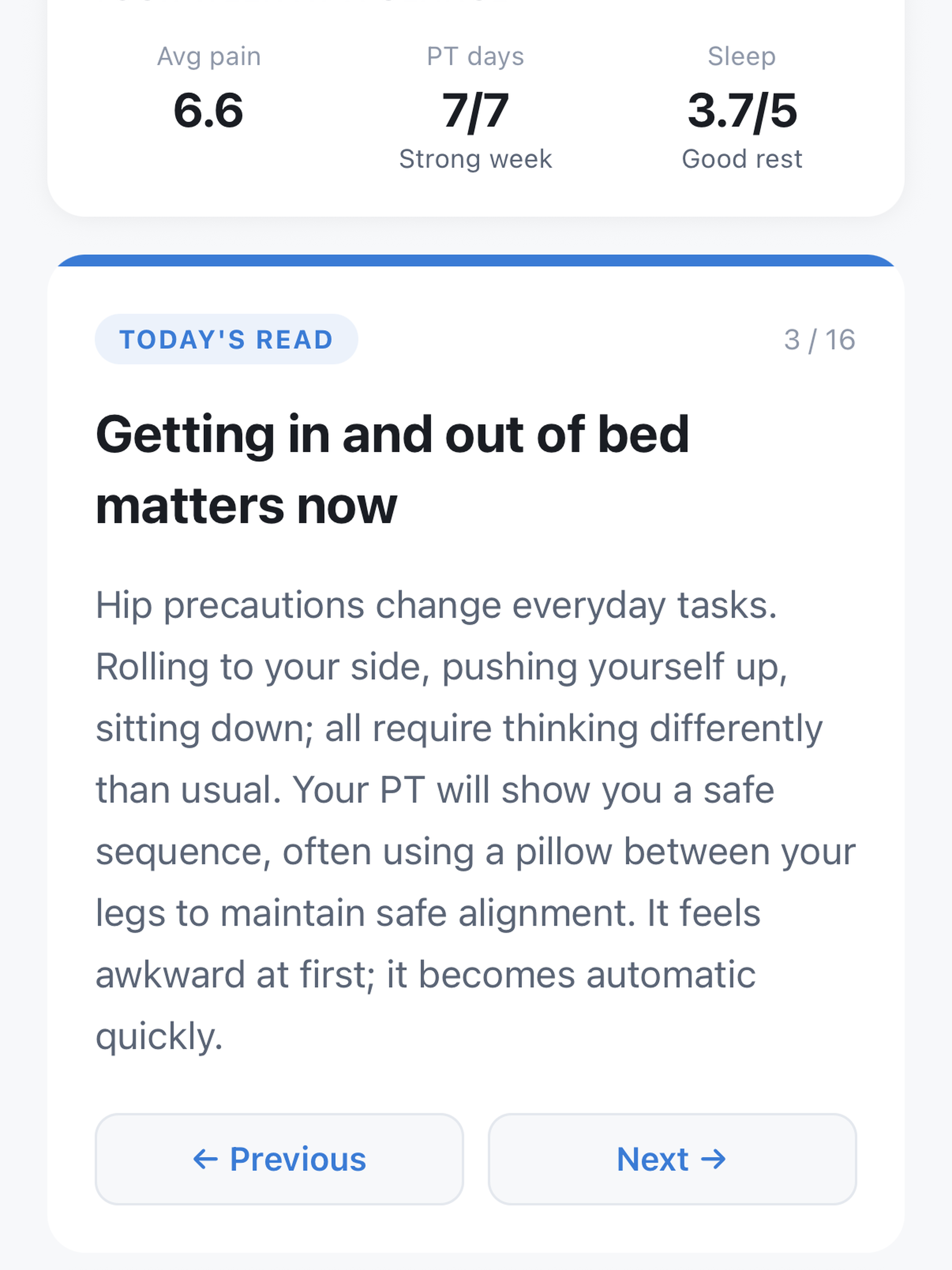 MoveAgain: Recovery Tracker