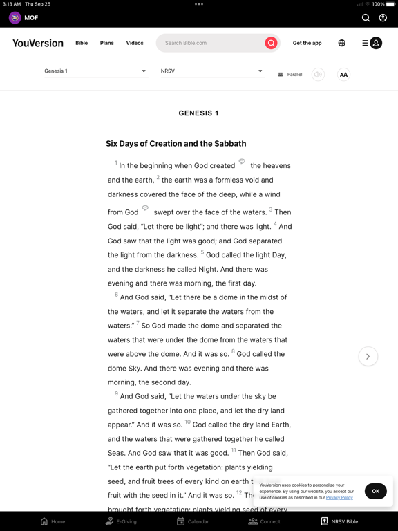 Monument Of Faith Church iPad screenshot 4 - Education app
