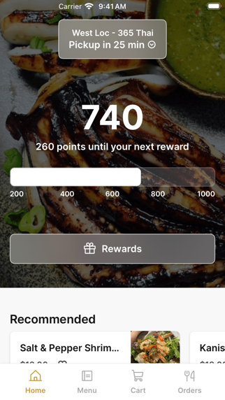 West - 365 Thai & Sushi iPhone screenshot 1 - Food & Drink app