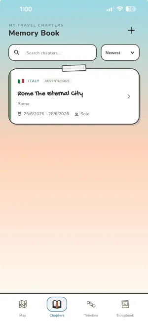 Journily: Travel Scrapbook screenshot 1
