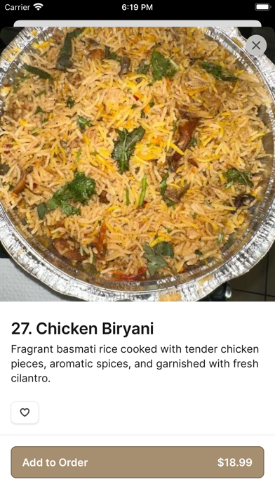 Aladdin Indian Restaurant iPhone screenshot 3 - Food & Drink app