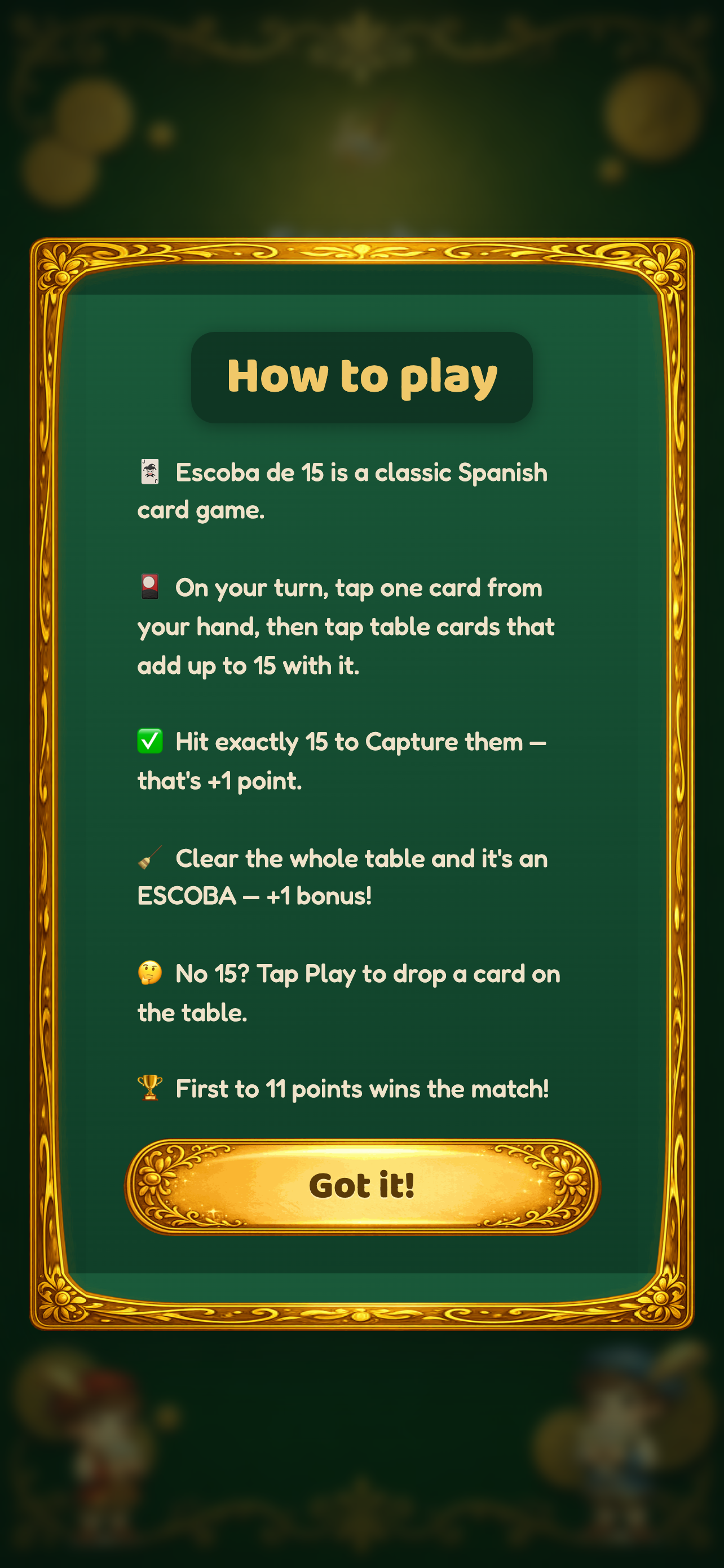 Escoba: Make 15 screenshot 2