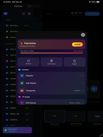 TiviTime iPad screenshot