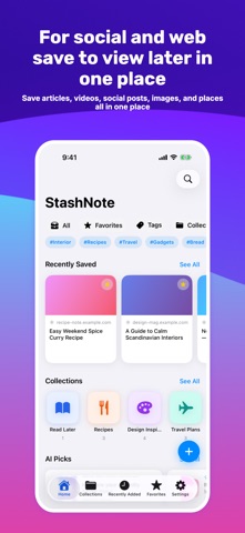 StashNote Bookmarks Read Later Screenshot 1 of 10