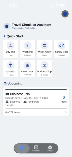 Travel Checklist Assistant screenshot 3