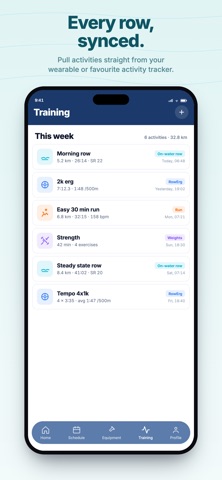 Rowbot App screenshot