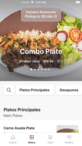 Salsabor Restaurant iPhone screenshot 2 - Food & Drink app