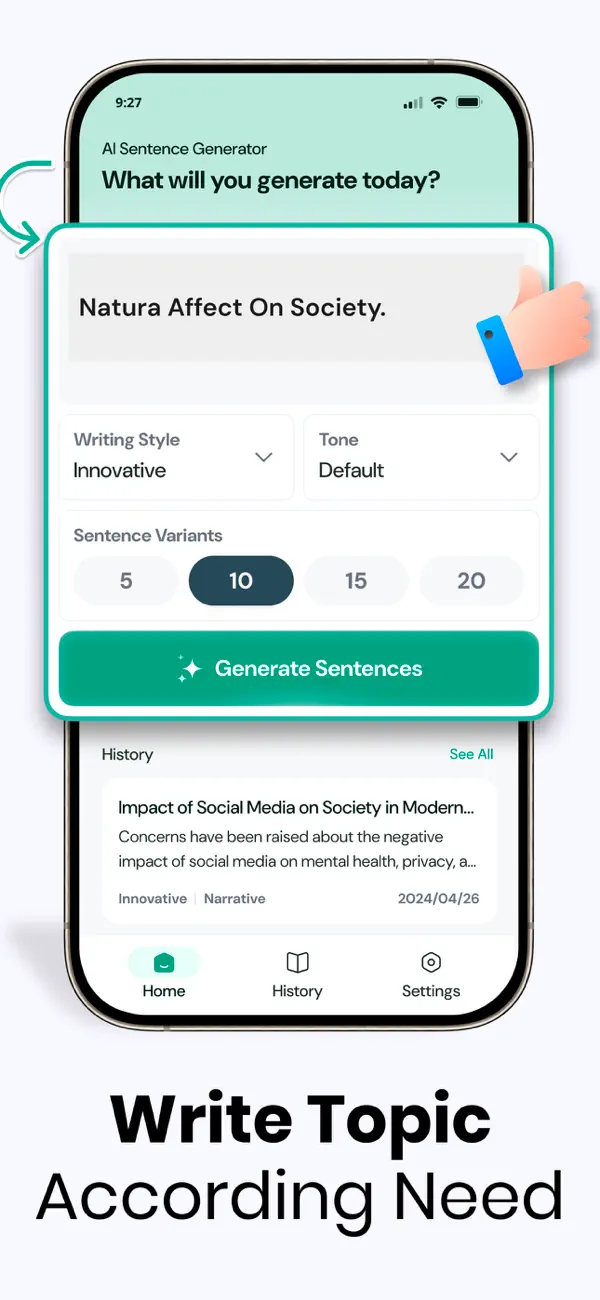 Screenshot #2 pour AI Sentence Generator