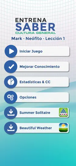 Captura de pantalla de Entrena Saber. El Quiz. en iPhone 5