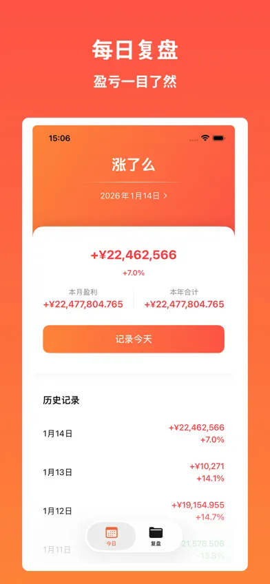 涨了么-向上复盘 screenshot 1
