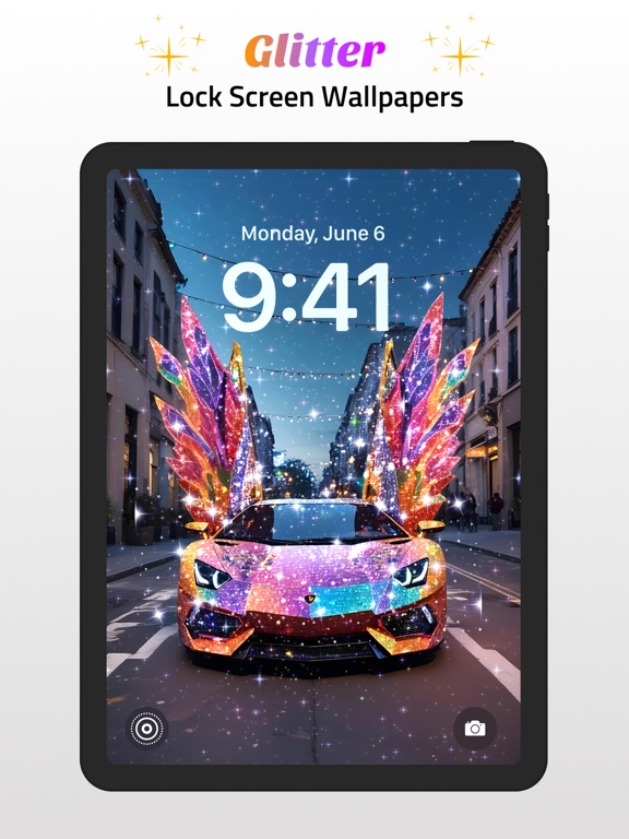 Screenshot #4 pour Glitter Wallpapers Lock Screen