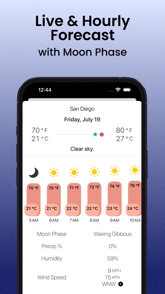 #7. Weather Forecast App WeatherGo (iOS) 由: Bushman, LLC
