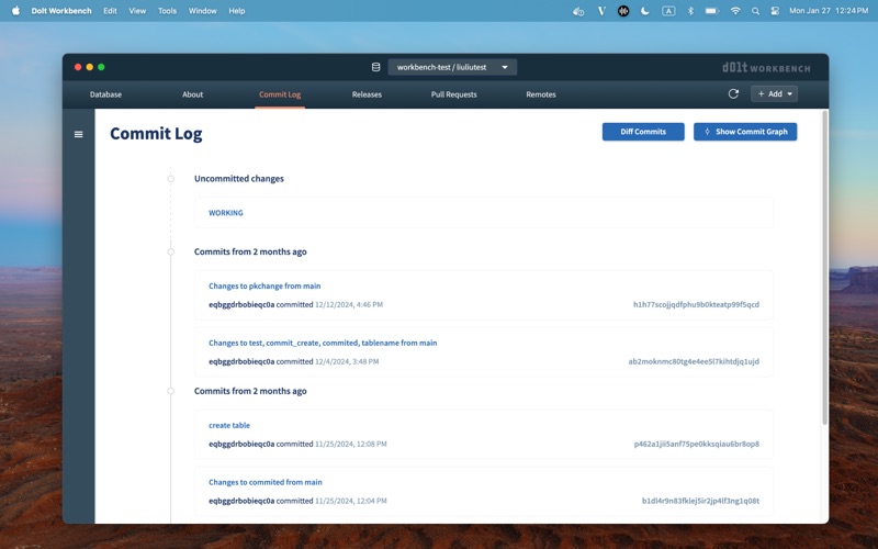 Dolt Workbench screenshot