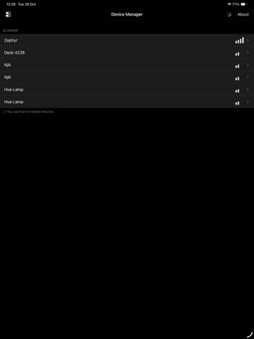 nRF Connect Device Manager iPad screenshot