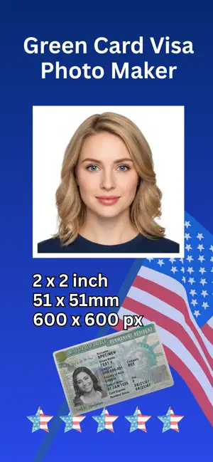 Green Card Visa Passport Photo screenshot 1
