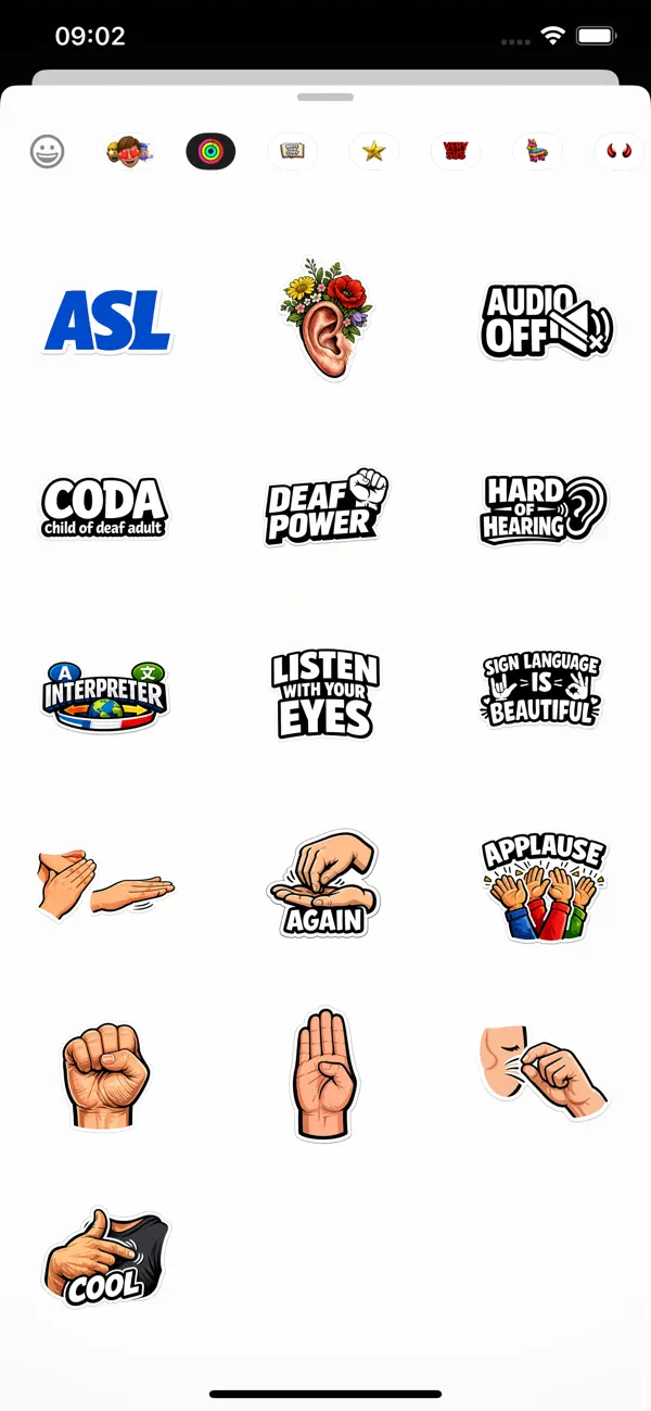 Screenshot #1 pour Asl Stickers