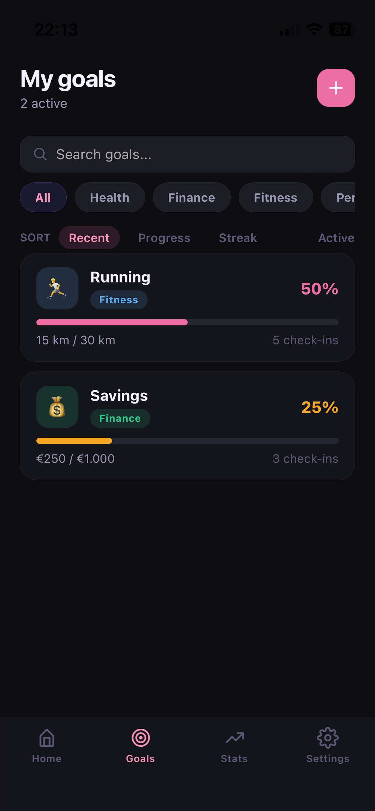 Momentum: Goal Tracker screenshot 2