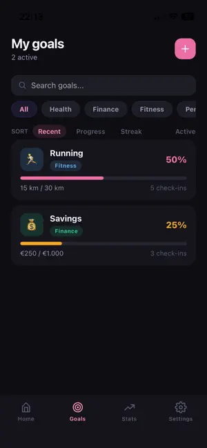 Momentum: Goal Tracker screenshot 2