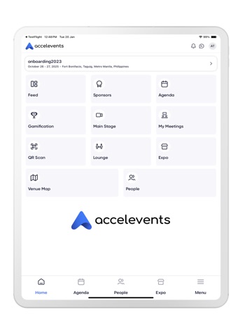 Accelevents iPad screenshot