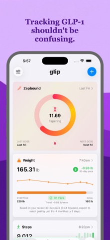 Glip: GLP-1 & Weight Tracker screenshot