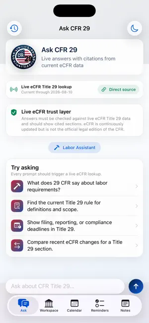 CFR AI - Title 29 screenshot 1