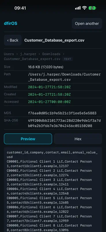 dfirOS screenshot 2 of 3