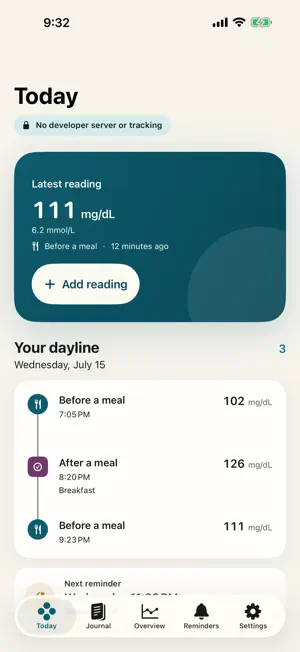 GlucoTrail: Glucose Journal screenshot 1
