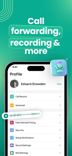 SecondLine call forwarding setup