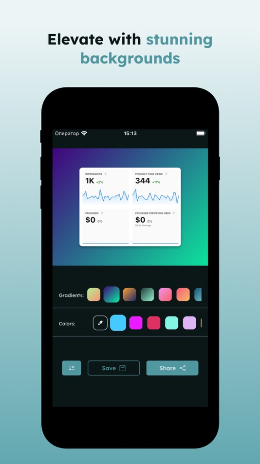 #1. GradientSnap - Screenshot tool (iOS) 由: Nazar Kalinchuk