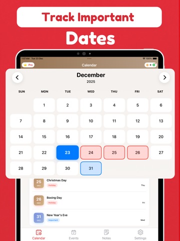 Indonesia holidays Calendar iPad screenshot