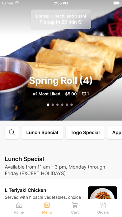 Bonsai Hibachi and Sushi screenshot