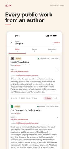 AO3X: AO3 Unofficial Reader Screenshot 7 of 10