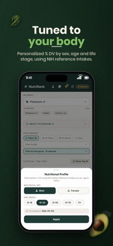 NutriRank: Nutrient Finder Screenshot 6 of 9