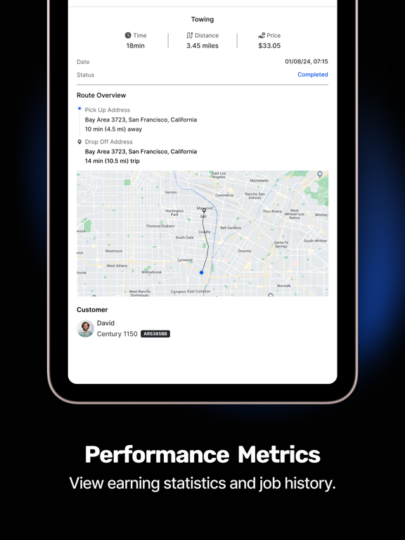 TowMe - Driver iPad screenshot 5 - Travel app