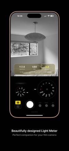 EV13 - Light meter app screenshot