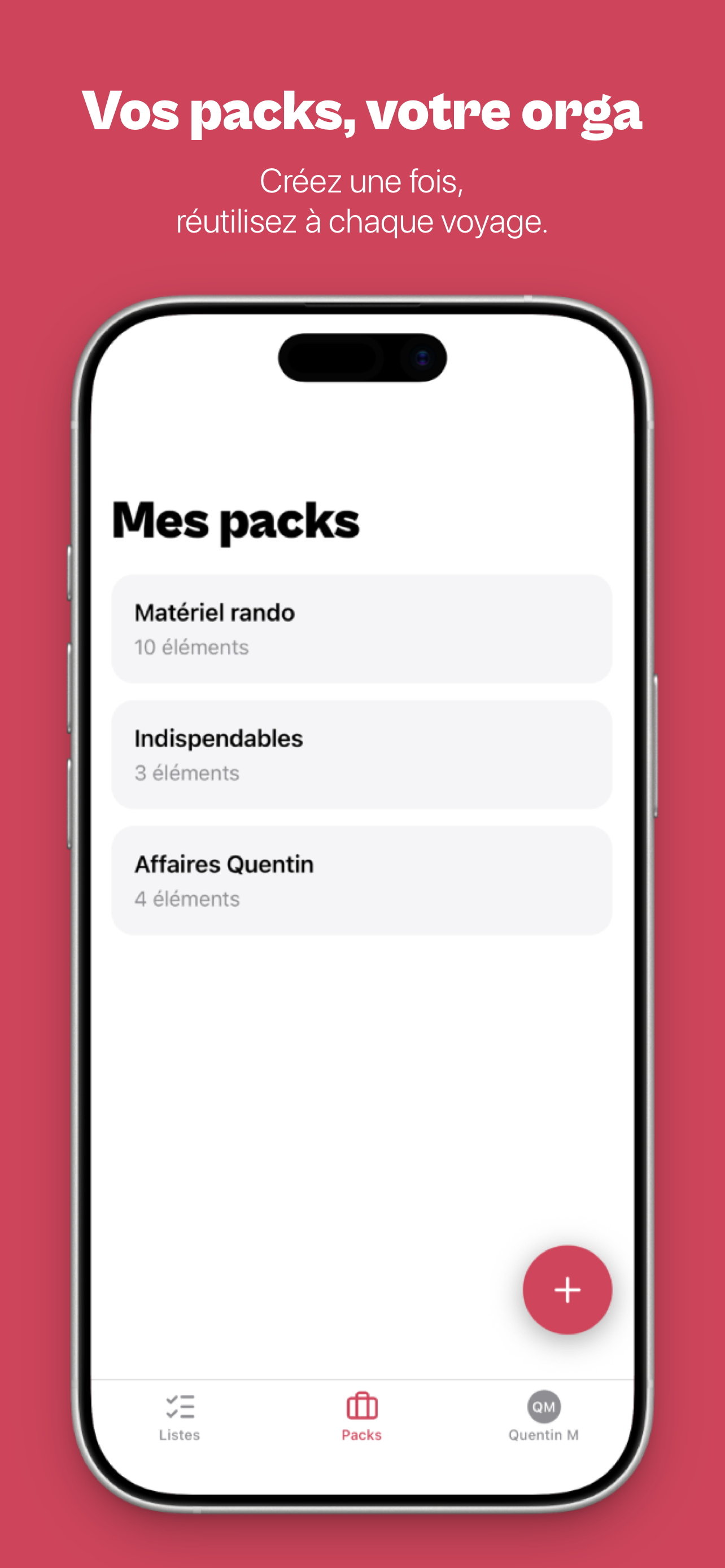 CheckPack - Listes de Bagages