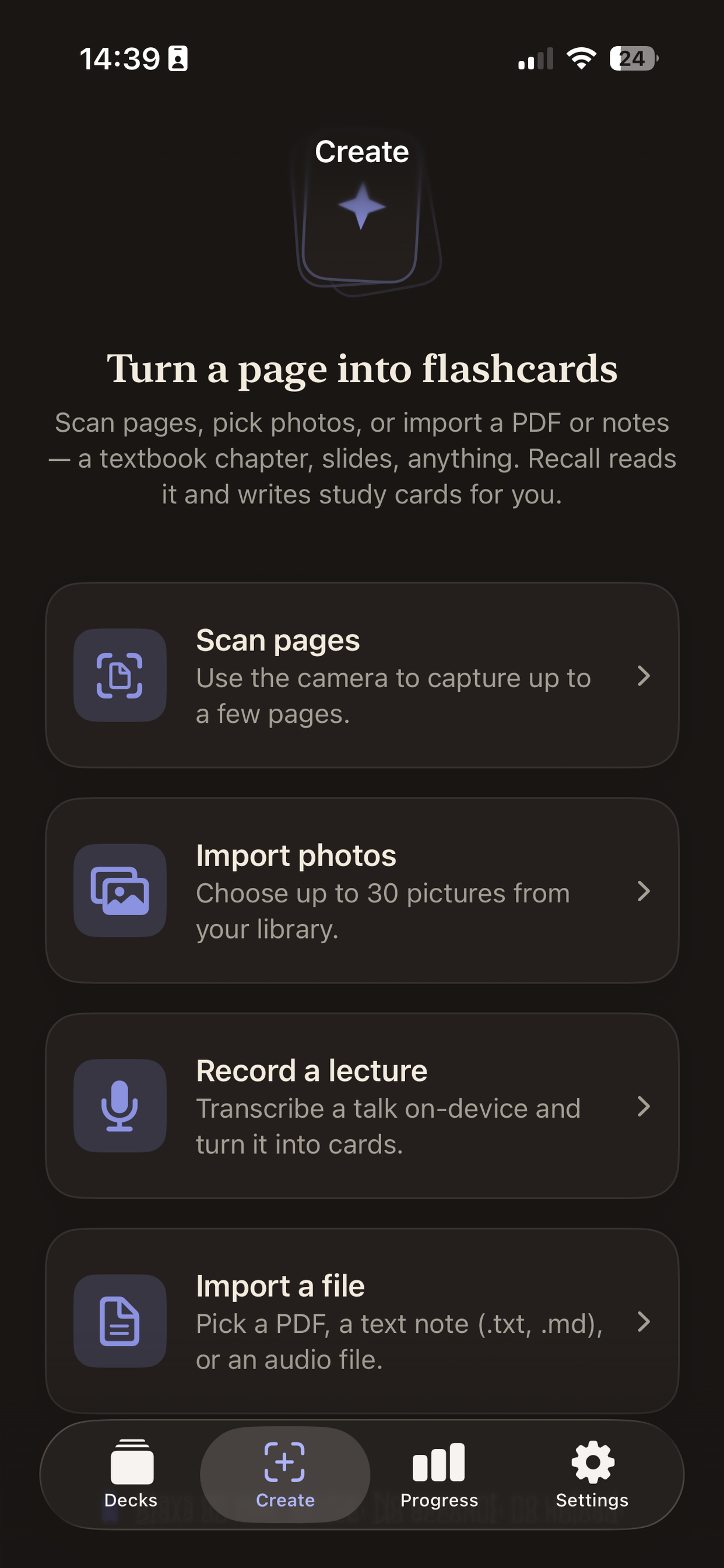 Recall: AI Private Study Cards screenshot 6