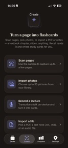 Recall: AI Private Study Cards screenshot