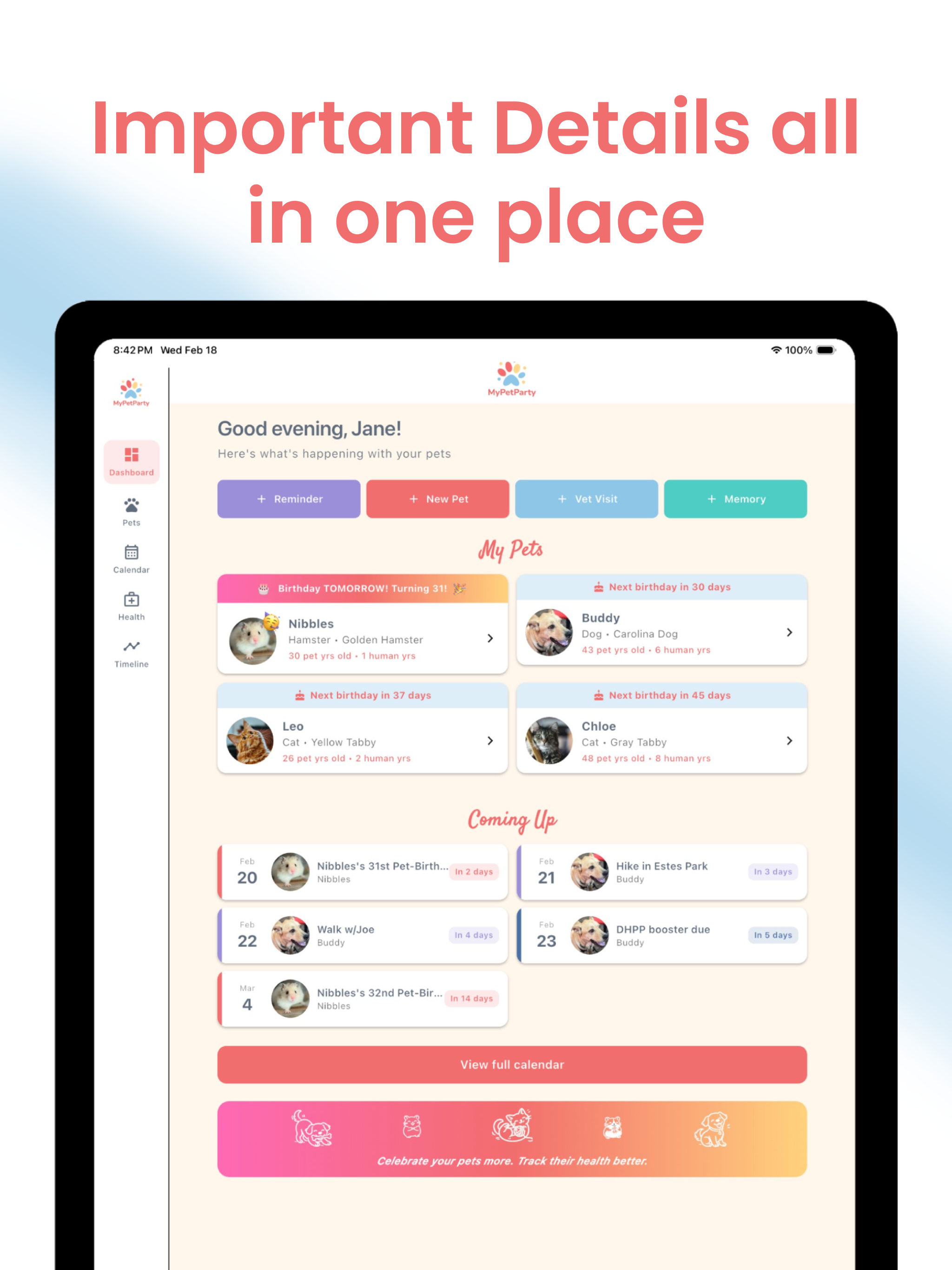 MyPetParty: Pet Life Tracker screenshot 8