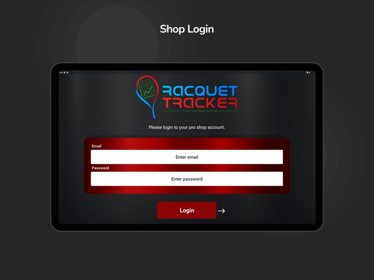 Racquet Tracker Business Login
