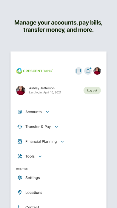 Crescent Bank iPhone screenshot 4 - Finance app