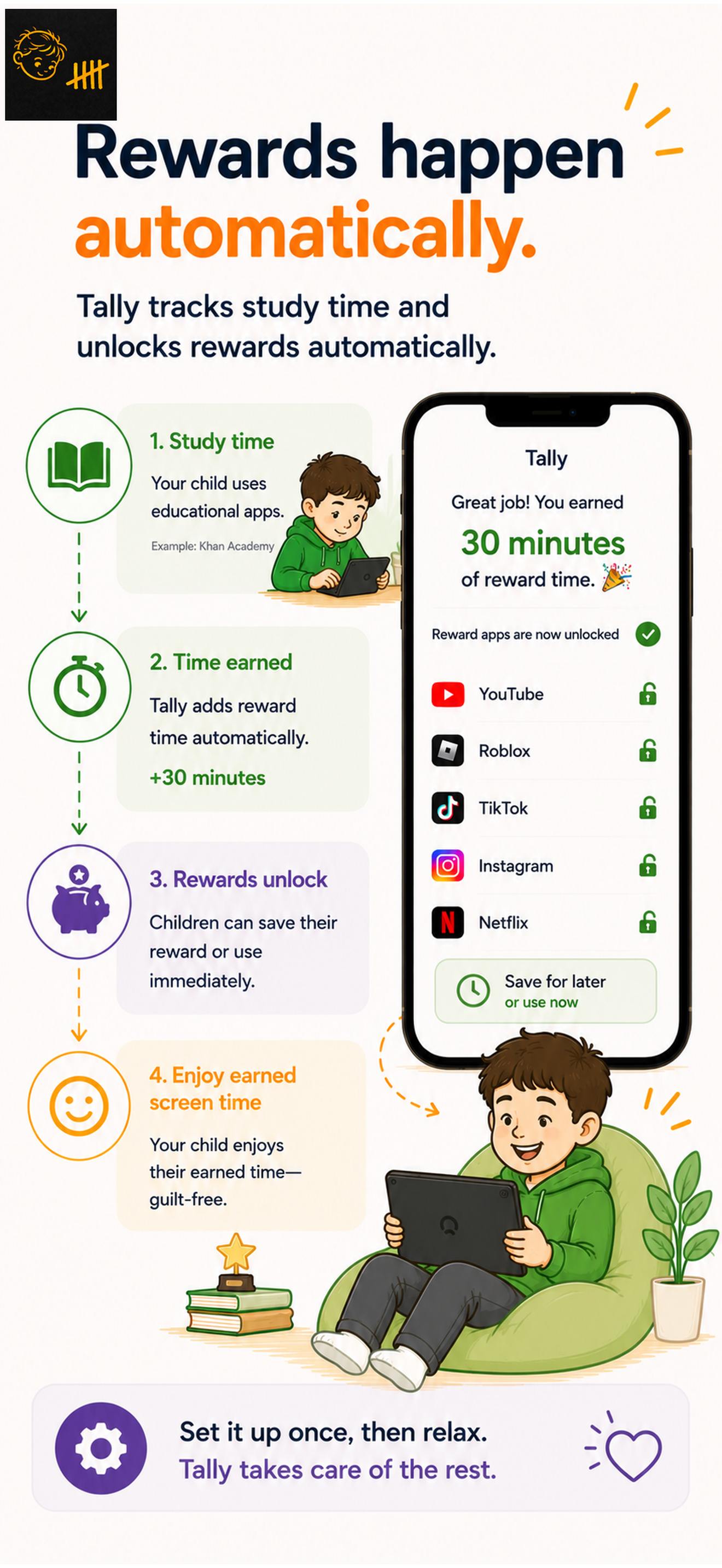 Tally - Earned Screen Time