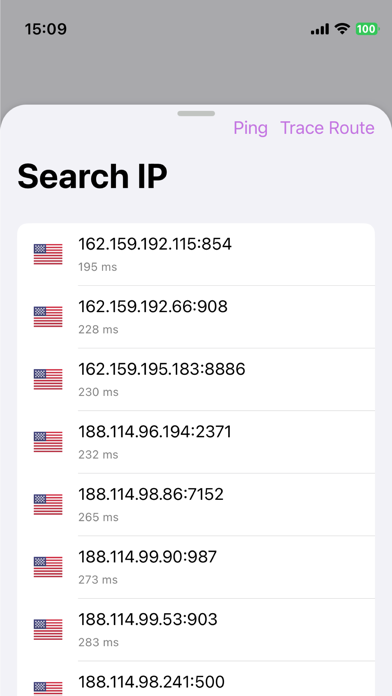 Saffron : VPN Ping Trace Route Screenshot